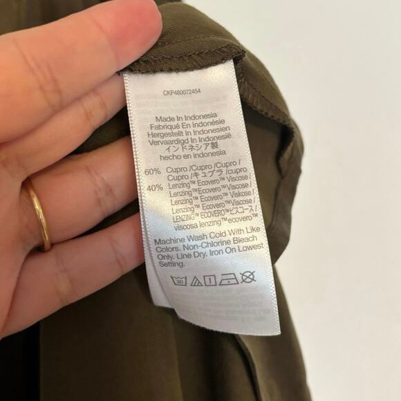 NWT Madewell Square-Neck Midi Dress In Expedition Green Size 14 - Picture 10 of 10